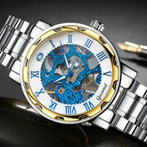 Steel Strip Hollow Gold Manual Mechanical Watch - Show Gadgets